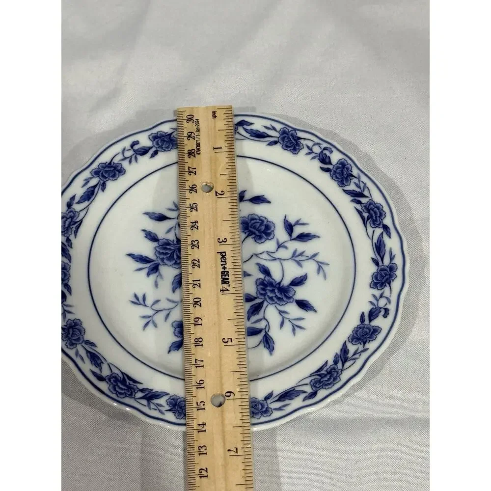 Set of 2 Syracuse China Blue Chatham Blue Floral Bread & Butter Dessert Plates